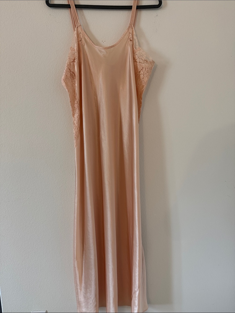Cabernet Satin Sleep Slip in Peach-Beige